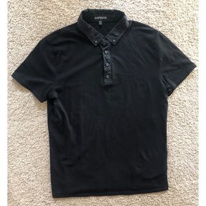 Express Stretch Polo Dot Collar